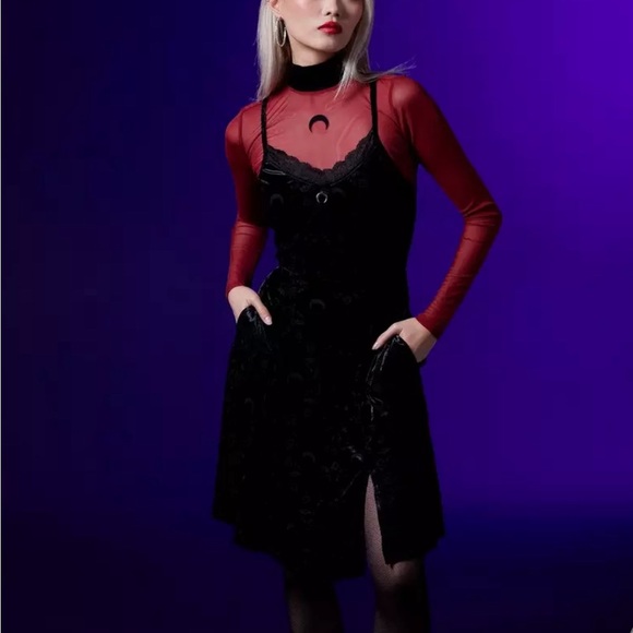 Pretty Guardian Sailor Moon Black Lady Mesh Twofer Dress - Picture 1 of 5
